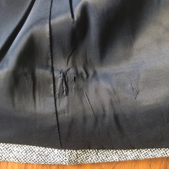 United Colours of Benetton Gray Wool Blend Blazer with Corduroy Collar ✨ Size 42 - Picture 14 of 16